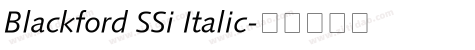 Blackford SSi Italic字体转换